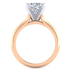 Best Gabriel & Co. Ellis - 14K White-Rose Gold Round Diamond Engagement Ring