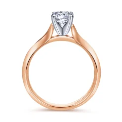 Discount Gabriel & Co. Ellis - 14K White-Rose Gold Round Diamond Engagement Ring