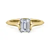 Hot Gabriel & Co. Ellis - 14K White-Yellow Gold Emerald Cut Diamond Engagement Ring