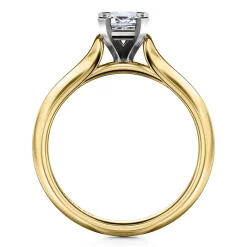 Hot Gabriel & Co. Ellis - 14K White-Yellow Gold Emerald Cut Diamond Engagement Ring