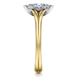 Sale Gabriel & Co. Ellis - 14K White-Yellow Gold Marquise Diamond Engagement Ring