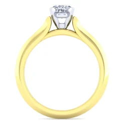 Discount Gabriel & Co. Ellis - 14K White-Yellow Gold Oval Diamond Engagement Ring