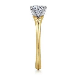Hot Gabriel & Co. Ellis - 14K White-Yellow Gold Round Diamond Engagement Ring
