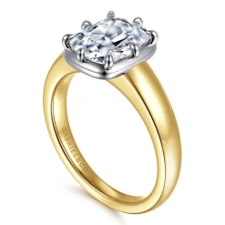 Gabriel & Co. Elowen - 14K Yellow Gold Elongated Cushion Solitaire Diamond Engagement Ring