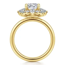 Online Gabriel & Co. Emarie - 14K Yellow Gold Cushion Halo Diamond Engagement Ring
