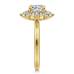 Online Gabriel & Co. Emarie - 14K Yellow Gold Cushion Halo Diamond Engagement Ring