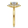 Sale Gabriel & Co. Emarie - 14K Yellow Gold Emerald Cut Halo Diamond Engagement Ring