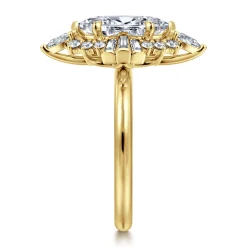Outlet Gabriel & Co. Emarie - 14K Yellow Gold Marquise Shape Halo Diamond Engagement Ring