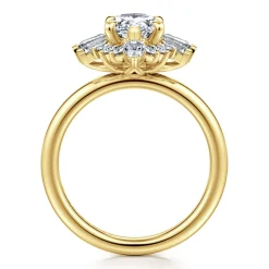 Outlet Gabriel & Co. Emarie - 14K Yellow Gold Marquise Shape Halo Diamond Engagement Ring