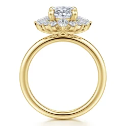 Outlet Gabriel & Co. Emarie - 14K Yellow Gold Oval Halo Diamond Engagement Ring