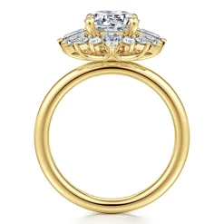 Clearance Gabriel & Co. Emarie - 14K Yellow Gold Round Halo Diamond Engagement Ring