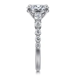 Hot Gabriel & Co. Emberlie - 14K White Gold Oval Diamond Engagement Ring