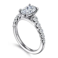 Hot Gabriel & Co. Emberlie - 14K White Gold Oval Diamond Engagement Ring