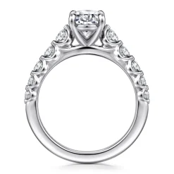 Hot Gabriel & Co. Emberlie - 14K White Gold Oval Diamond Engagement Ring