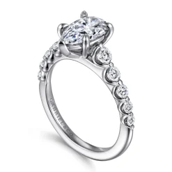 Hot Gabriel & Co. Emberlie - 14K White Gold Pear Shape Diamond Engagement Ring
