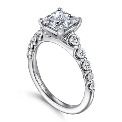 Sale Gabriel & Co. Emberlie - 14K White Gold Princess Cut Diamond Engagement Ring