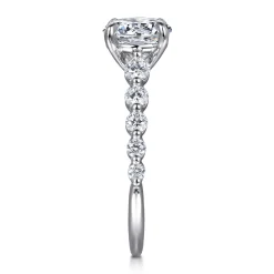 Outlet Gabriel & Co. Emberlie - 14K White Gold Round Diamond Engagement Ring