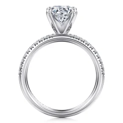Clearance Gabriel & Co. Emberlynn - 14K White Gold Round Cut Diamond Engagement Ring