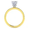 Clearance Gabriel & Co. Emberlynn - 14K White-Yellow Gold Round Diamond Engagement Ring