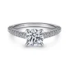 Clearance Gabriel & Co. Emberlyn - Platinum Round Diamond Engagement Ring