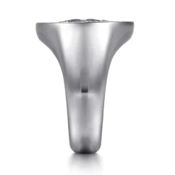 Best Gabriel & Co. Emboss Signet Wide Band 925 Sterling Silver