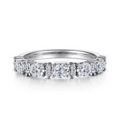Outlet Gabriel & Co. Emelia - 14K White Gold Oval Diamond Anniversary Band - 0.8 ct