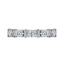 Outlet Gabriel & Co. Emelia - 14K White Gold Oval Diamond Anniversary Band - 0.8 ct
