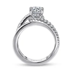 Outlet Gabriel & Co. Emerie - 14K White Gold Round Diamond Engagement Ring