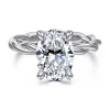 Outlet Gabriel & Co. Emersin - 14K White Gold Twisted Oval Diamond Engagement Ring
