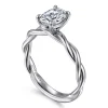 Sale Gabriel & Co. Emersin - 14K White Gold Twisted Oval Diamond Engagement Ring