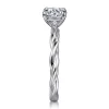 Sale Gabriel & Co. Emersin - 14K White Gold Twisted Round Diamond Engagement Ring