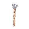 Discount Gabriel & Co. Emersin - 14K White-Rose Gold Twisted Round Diamond Engagement Ring