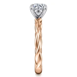 Online Gabriel & Co. Emersin - 14K White-Rose Gold Twisted Round Diamond Engagement Ring