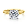 Sale Gabriel & Co. Emersin - 14K White-Yellow Gold Twisted Round Diamond Engagement Ring