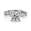 Sale Gabriel & Co. Emersin - Platinum Twisted Round Diamond Solitaire Engagement Ring