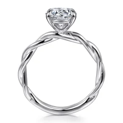 Sale Gabriel & Co. Emersin - Platinum Twisted Round Diamond Solitaire Engagement Ring