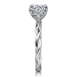 Sale Gabriel & Co. Emersin - Platinum Twisted Round Diamond Solitaire Engagement Ring