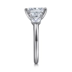 Hot Gabriel & Co. Emilie - 14K White Gold Five Stone Radiant Cut Diamond Engagement Ring