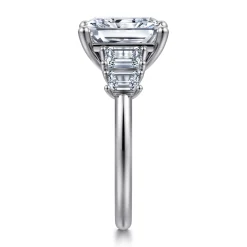 Hot Gabriel & Co. Emilie - 14K White Gold Five Stone Radiant Cut Diamond Engagement Ring