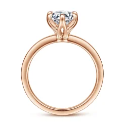 Online Gabriel & Co. Emma - 14K Rose Gold 6 Prong Round Solitaire Engagement Ring