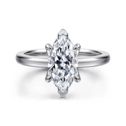 Gabriel & Co. Emma - 14K White Gold Marquise Shape Solitaire Engagement Ring
