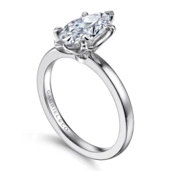 Gabriel & Co. Emma - 14K White Gold Marquise Shape Solitaire Engagement Ring