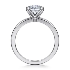 Best Gabriel & Co. Emma - 14K White Gold Oval Solitaire Engagement Ring