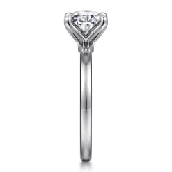 Best Gabriel & Co. Emma - 14K White Gold Oval Solitaire Engagement Ring
