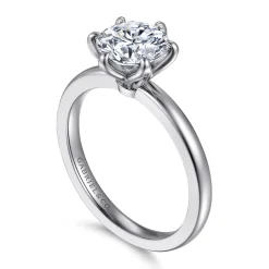 Hot Gabriel & Co. Emma - 14K White Gold 6 Prong Round Solitaire Engagement Ring