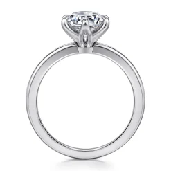 Hot Gabriel & Co. Emma - 14K White Gold 6 Prong Round Solitaire Engagement Ring