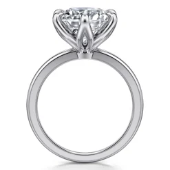New Gabriel & Co. Emma - 14K White Gold Round Solitaire Engagement Ring