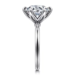 New Gabriel & Co. Emma - 14K White Gold Round Solitaire Engagement Ring