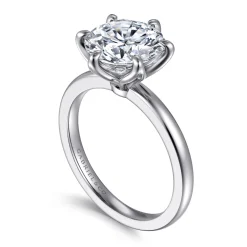 Gabriel & Co. Emma - 14K White Gold Round Solitaire Engagement Ring