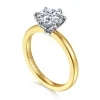 Best Gabriel & Co. Emma - 14K White-Yellow Gold 6 Prong Round Solitaire Engagement Ring